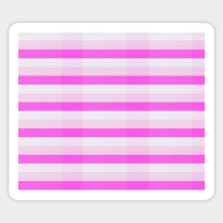 Bright pink / white "Fabric" lines pattern Sticker